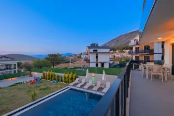 Newly Completed Villa with Hamam, Sauna, and Indoor Pool in Fethiye Ölüdeniz, Ovacık - Villa Yigit