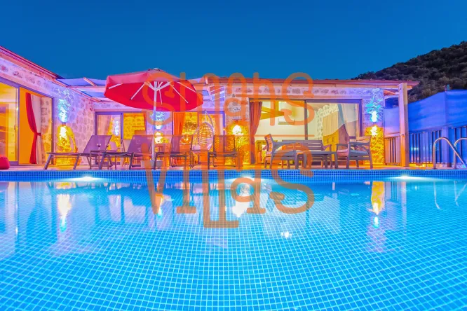 Luxury 2-Bedroom Villa in Kaş Yeşilköy | Villa Yiğit 1 with Private Pool and Stunning Views