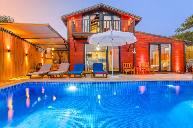 Luxury Holiday Villa in Kalkan | Villa Antares | Accommodation with Sea View Pool and Jacuzzi