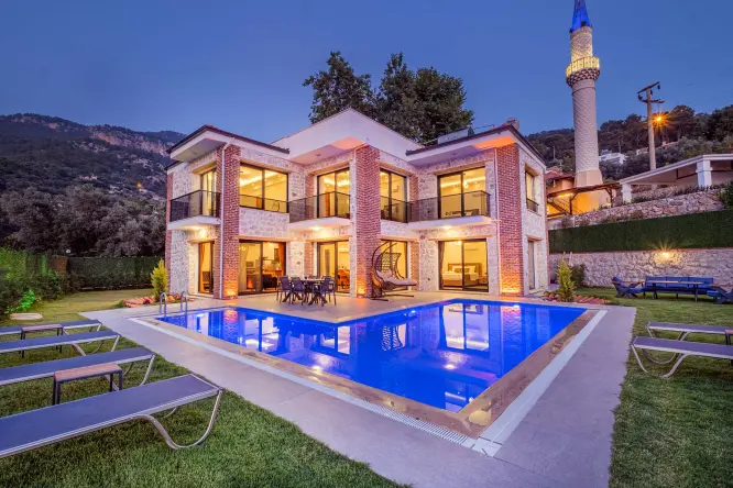 Luxurious 4-Bedroom Villa in Faralya with Private Pool and Breathtaking Sea Views